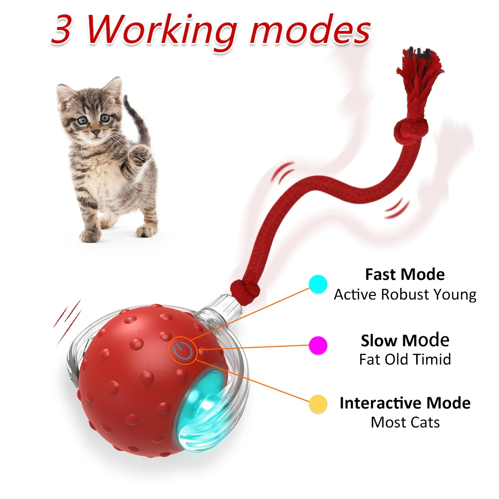 Smart Motion Chirping Cat Ball – Interactive Rolling Toy for Indoor Cats 2