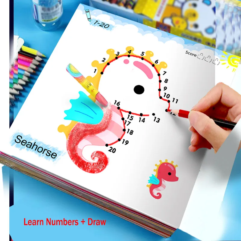 Kids Doodle Coloring & Number Learning Book 1