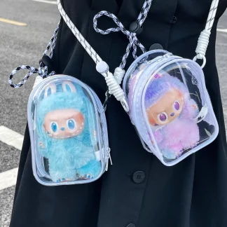 Transparent Doll Carry Case – PVC Dustproof Shoulder Storage Bag 3