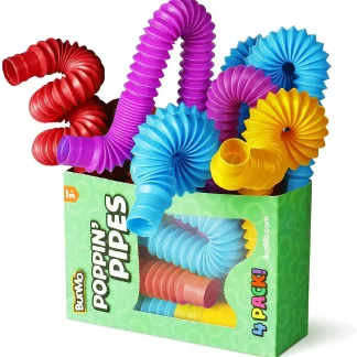 Mini Pop Tube Sensory Fidget Toy – 4 Pack Colorful Stress Relief 1