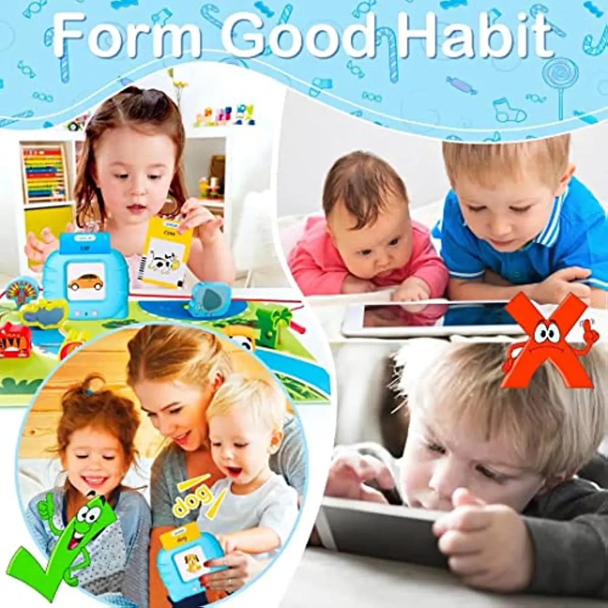 Talking Flash Cards Learning Set – Interactive Reading Toy for Kids 4