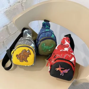 Cute Dinosaur Canvas Sling Bag for Kids 2