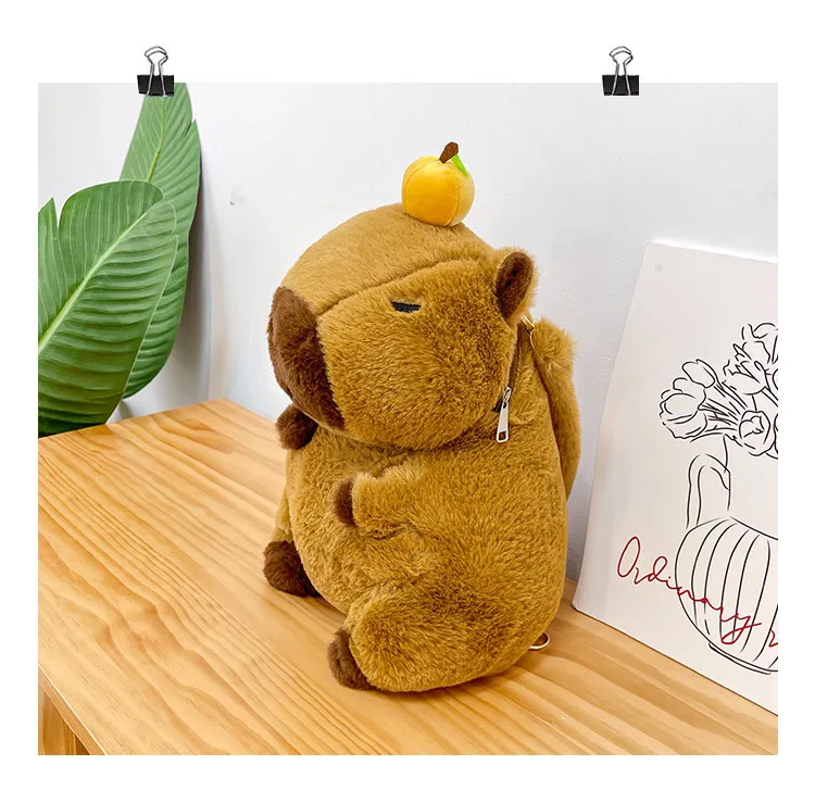 Capybara Plush Backpack – Kawaii Plush Mini Knapsack 6