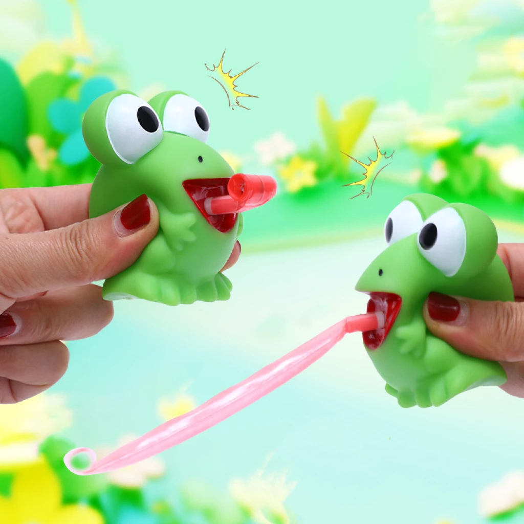 Funny Pinch Frog & Dinosaur Tongue Fidget Toy for Kids 4
