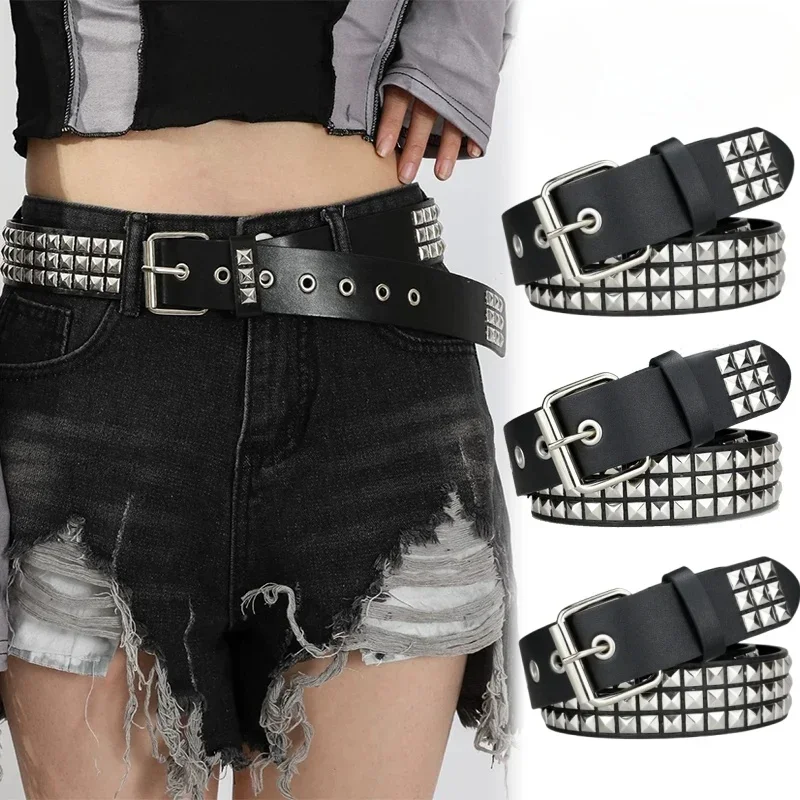 Studded Rivet PU Leather Belt